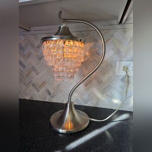 Chandelier Table Counter Bookshelf Lamp 18' Victorian Hollywood Regency MCM